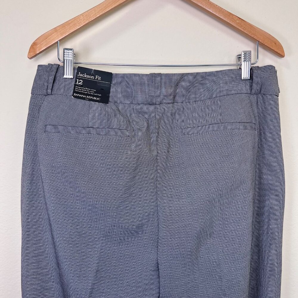 BANANA REPUBLIC Women's Jackson Fit Curvy Gray Trousers Dress Pants Size 12 NEW - Picture 4 of 13